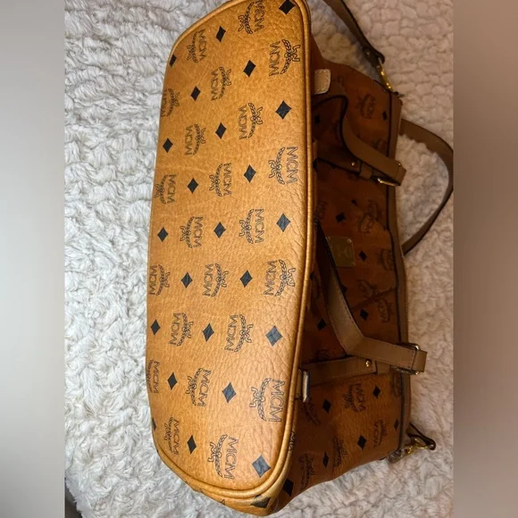 Authentic MCM Cognac Visetos 2 way Bag